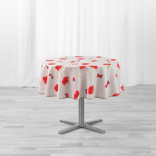 Obrus ø 180 cm Sweet poppy – douceur d'intérieur Obrus ø 180 cm Sweet poppy – douceur d'intérieur